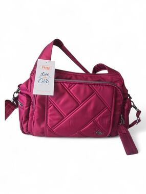Lug Women's Quilted Crossbody Bag in Raspberry